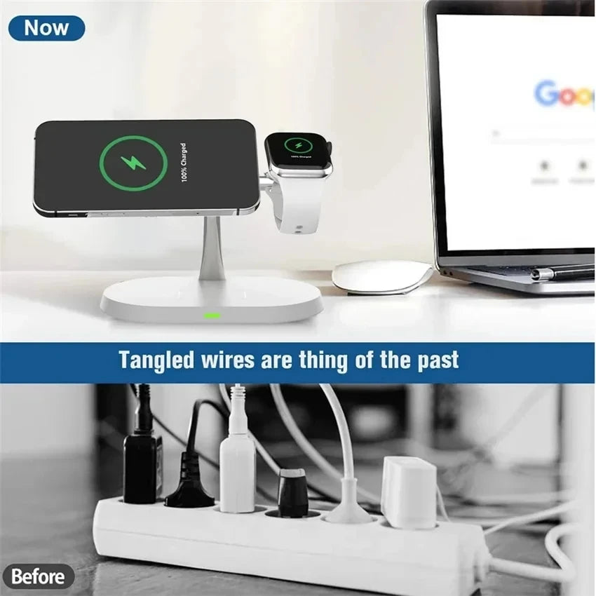 3 in 1 Wireless Magnetic Phone Charger