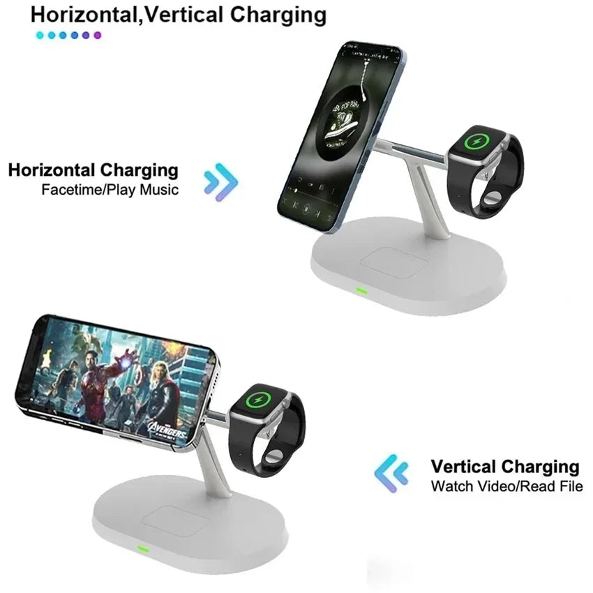 3 in 1 Wireless Magnetic Phone Charger